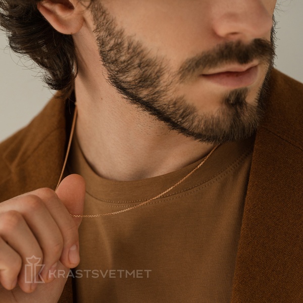 Цепь из красного золота 585, плетение «Якорь»